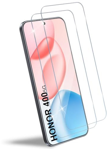 HidWee Compatible avec Honor 400 5G Verre Trempé, 2 Pièces 9H Dureté Protection Écran, Ultra HD, Sans Bulles, Anti-rayure, Film Protection D'écran - Transparent
