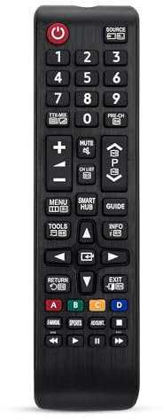 Telecomando universale per TV, compatibile con tutti i televisori Smart, LED, LCD, 3D, HDTV e 4K, include pulsanti Netflix n Prime Video, controller di ricambio a lungo raggio