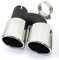 ISJRJF Car Silencers Tailpipe Stainless Steel Exhaust Pipe Muffler Tip CLAMP Type Fit For Audi A4 A5 A6 A7 To Modify S4 S5 S6 S7 Exhaust Muffler(Left)