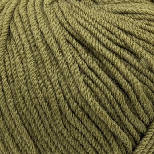 Double Knit-Weight (DK), 100% Superwash Fine Merino Wool Knitting and Crochet Yarn - Purely Merino DK 3327 Olive