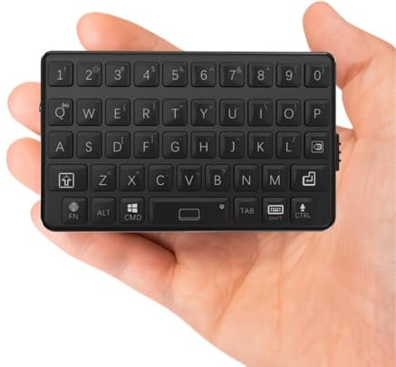 EXknight Mini Tastiera Wireless(QWERTY) – Tastiera Bluetooth per iOS, iPhone, iPad, Mac, Android, Smartphone e Tablet