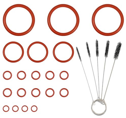GROVBLE 20× Silikon Dichtungsringe + 5× Reinigungsbürsten | Umfangreiches Komplettpaket】Enthält 20 robuste o ring Dichtungen sowie 5 präzise Reinigungsbürsten – ideal zur regelmäßigen.