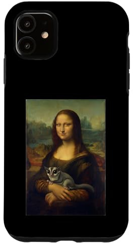 Hülle für iPhone 11 Mona Lisa Sugar Glider Lustige Renaissance-Kunst, Haustierbesitzer