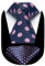 HISDERN Krawatte Navy blau Herren Krawatten mit Einstecktuch Punkte Krawatte Hochzeit und Taschentuch Set