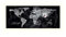 SIGEL GL410 Premium Glas-Magnettafel 130 x 55 cm mit LED-Beleuchtung, Design World-Map, hochglänzend, SGS geprüft, einfache Montage, incl. 3 starke Magnete, Artverum Weltkarte