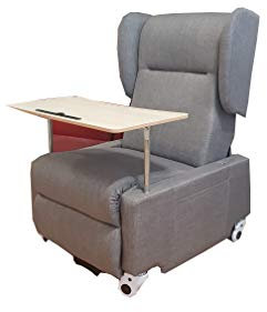 Trama Toscana Poltrona Relax 2 Motori Kit Alza Persona 4 Ruote Tavolino Maniglione Braccioli e Alette removibili
