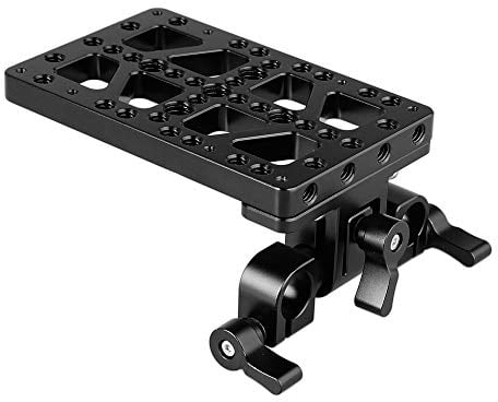 CAMVATE Battery Cheese Plate with 360° Swivel 15mm Rod Clamp for Anton Bauer Gold Mount Power Adapter(NOT Compatible V-Lock) - 2194
