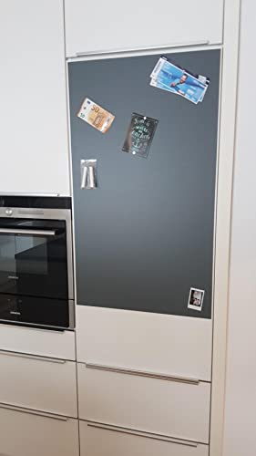 MagnetTafel Folie Farbe: Grau | Preis-Leistung Top - 20 Größen | beschreibbar, abwischbar, magnetisch | Kreide-Tafel - Magnetwand Memoboard Rahmenlos - Hoch- und Querformat (90x60cm)
