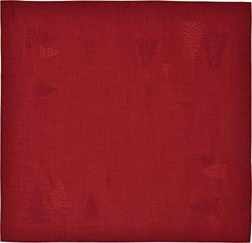 Sander Tischläufer Motiv Woodland 50 x 150 cm mit Stickerei Farbe Weinrot
