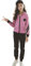 YFPICO Mädchen Trainingsanzug Sportanzug Jogginganzug 3 Teilig Einfarbig Freizeitanzug Kapuzenpullover Sport Jogging Anzug Reißverschluss, Rose Red（2 Stücke）, 122/128