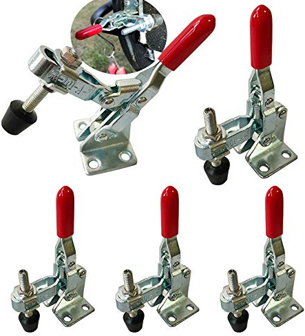 MIKMAYTOO Toggle Clamps Vertical, 50Kg/ 110Lbs Holding capacity force Quick Release Heavy Duty Toggle Clamp Tool… (101A-5PACK)