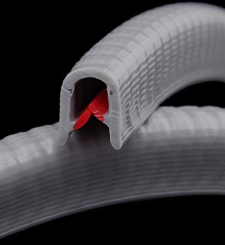 KS1-4G Kantenschutzprofil von SMI-Kantenschutzprofi - Klemmbereich 1-4 mm - PVC Gummi Klemmprofil mit Stahleinlage - Kantenschutz - Grau - einfache Montage, selbstklemmend ohne Kleber (5 m)