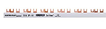 Verbindungsschiene 3P 63A 10mm2 Gabelgabel (18mod.) 3F S18 3F-10 45.188 Elektro-plast Spatel 5901769010611