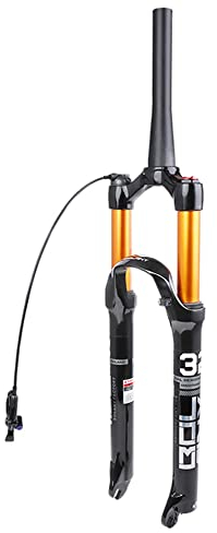 BOLANY Forcella per mountain bike 26/27,5/29, forcella ammortizzata per mountain bike, forcella a gas MTB, 120 mm, corsa a molla Straight/Tapered Tube in lega di magnesio (29 telecomandi conici)
