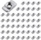 Yeepeo 50 Stück Hammerkopfmutter 6mm Nut 6, M4 Gewinde 2020 Profil Nutensteine Kohlenstoffstahl T-Slot Nutmuttern Hammermutter für Aluminiumprofil Extrusionsschlitz (EU20-M4 ×10×6)