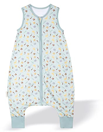 kolibri Baby-Schlafsack mit Beinen 1.0 TOG I Kliniklieferant Nr. 1 I Schlafsack ärmellos I Sommer Babyschlafsack mit Beinen I OEKO-TEX 100 zertifiziert | Unisex | Safari | 98/104 |