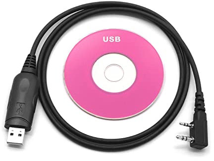 NEWASHAN Câble de Programmation USB Compatible avec Radio Baofeng UV-5R UV-82 Kenwood TK-3000 TK-3201 TK-3401 TK-3402 TK-3501E TK-3701D TH-F7E TH-K20 TH-22E Quansheng Puxing Talkie Walkie