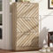 Meuble à Chaussures avec 3 Portes, Armoire à Chaussures Étagère à Chaussures en Bois pour 16-18 Paires de Chaussures, Entrée, Salon Marron