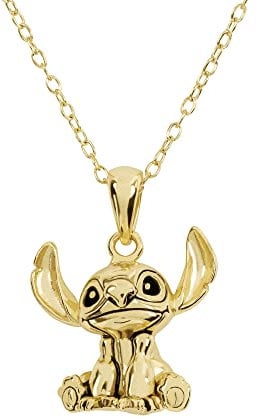 Disney Lilo & Stitch Gold Plated Sterling Silver Pendant Necklace C902913YL-P.PH