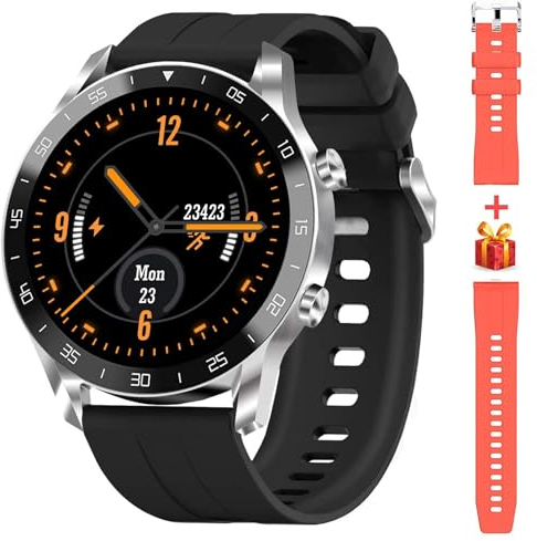 Blackview Smartwatch Uomo, Orologio Fitness con Ossigeno nel Sangue/Frequenzimetro Cardiaco/Monitor del Sonno, Contapassi Impermeabile Cronometro Calorie, Smart Watch per Telefoni iOS Android