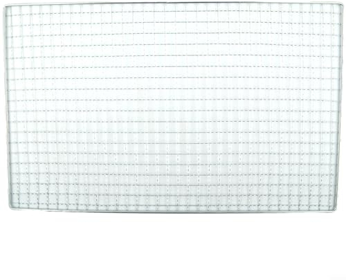 Grillgitter aus Edelstahl, Gitternetz für Grillplatten und Pfannen für Küche, Grill, Camping (40 x 25 cm)