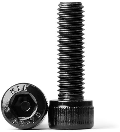 (8 Pièces) Vis Cylindriques à Tête Cylindrique M8x55mm en Acier Inoxydable 304 Oxyde Noir à Tête Cylindrique Avec Hexagone Complet Filetage