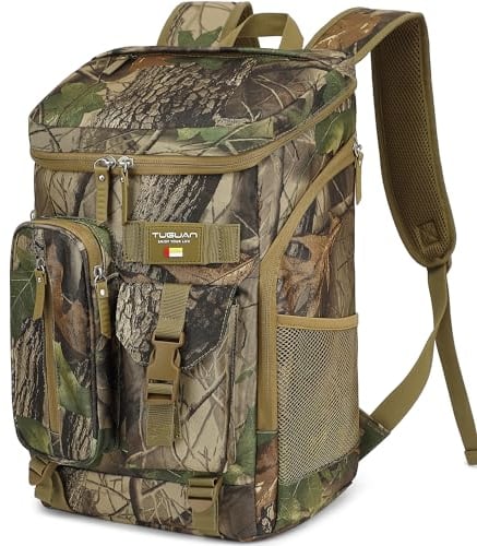 TUGUAN Mochila Nevera Isotérmica 30 litros Mochila Termica Antifugas, Ligera, para el Trabajo, Portátil, Bolsa Térmica con Compartimento para Picnic, Camping, Playa, Camo