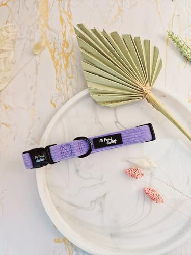 PASTEL PURPLE CORD DOG COLLAR XS