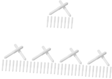 Ciieeo Lot De 5 Porte-Papier Toilette À Tige Coulissante Réglable en Plastique Et Métal pour Salle De Bain pour Rouleau De Papier Toilette 10 Pièces X 5