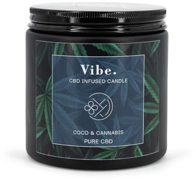 Candle-Brothers CBD Duftkerze im Glas mit Deckel | Coco & Cannabis | Duftkerze zur Entspannung | Vibe Kerze im Glas | Geschenk für Freunde & Familie | Duftkerze Sojawachs