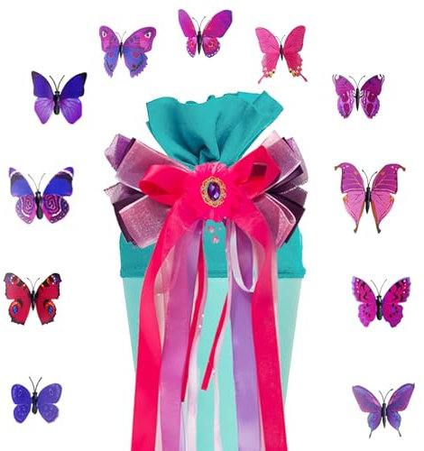 NAMIS Fiocco Grande per Regalo Rosa Porpora Fiocchi Matrimonio Grandi 60 * 15CM Fiocco Regalo Grande Coccarde Fiocco Matrimonio Regali Fiocchi Grandi per Auto Il Ritorno a Scuola