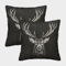 YOPDEOOCR Hirsch Kissen Bezug 2er Set Kissenbezug Couchkissen für Sofa Schlafzimmer Wohnzimmer 50x50cm