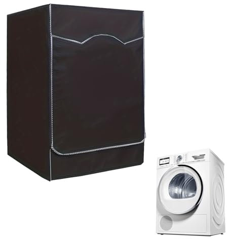 Housse de protection pour machine à laver, protection solaire et anti-poussière - Étanche - Charge frontale - Anti-âge - Tissu Oxford pour sèche-linge - Couvercle pour buanderie, cuisine, maison XL