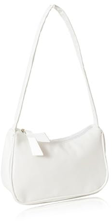 BAUIOREAD Kleine Handtasche aus PU-Leder - Clutch, Umhängetasche, Achseltasche mit Reißverschluss, Geldbörse, Einfarbige Damentasche