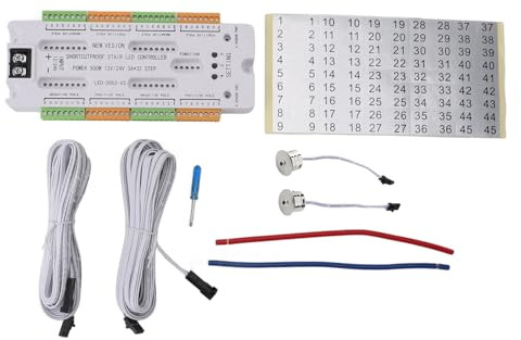 Controlador de Luz de Escalera LED con Sensor de Movimiento Controlador de Luz de Paso de Escalera en Cascada Automático Inteligente para Luz de Escalera
