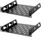 Tecmojo 1U Rack Shelf, 10 inch Universal Rack Mount Shelf 8 inch Depth Vented Cantilever Tray for 10 inch Server & Network Cabinets, Weight Capacity 10 kg / 22lbs, Black (2 Pack)