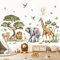 wondever Wandtattoo Safari Tiere Baum XXL Wandaufkleber Dschungel Tiere Löwen Elefant Giraffe Wandsticker Wanddeko für Kinderzimmer Babyzimmer Schlafzimmer