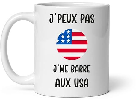 MugSmile Mug je peux pas je me barre aux USA humour départ voyage Tasse USA