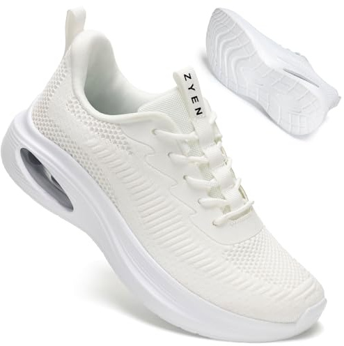 ZYEN Chaussures pour femmes à pieds larges, chaussures extra larges avec coussin d'air, chaussures de sport respirantes, chaussures de course légères et confortables pour femmes, baskets pour