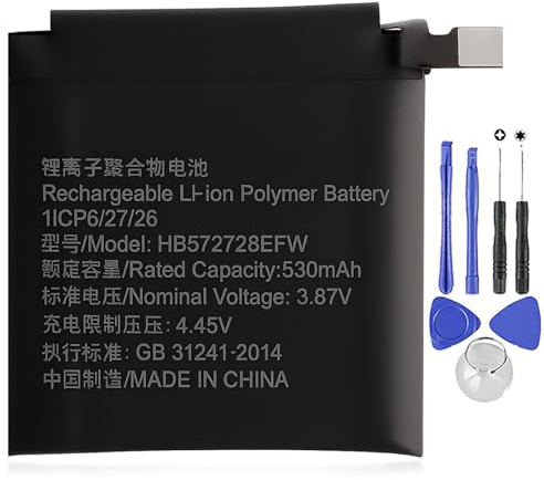 ELLENNE - Batteria per Huawei Smartwatch GT3 PRO 46mm | GT4 42mm | HB572728EFW con Kit Smontaggio Incluso