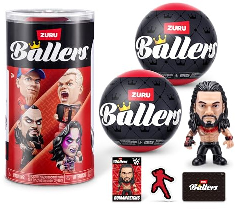ZURU BALLERS WWE Ballers Series 1 (2 Pack) di ZURU | WWE Superstars con licenza ufficiale, unboxing capsula mistero, 16 da collezionare, costruisci il roster