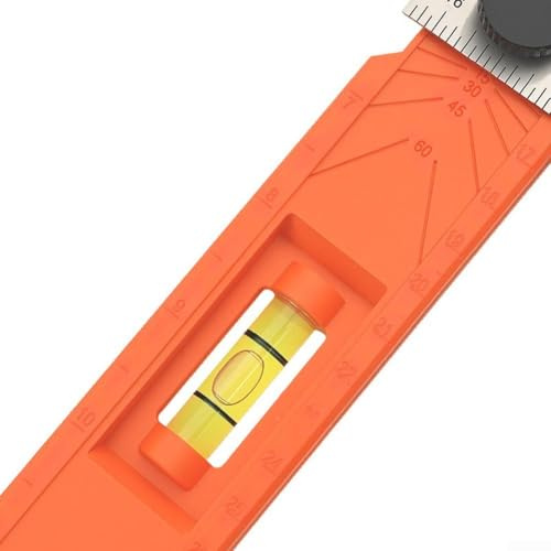 QuivyLivy Precision Woodworking Depth Gauge with Level Bubble | Multi-Angle Measuring Tool | Rotatable & Portable Depth Ruler for Carpentry, 167mm(A)