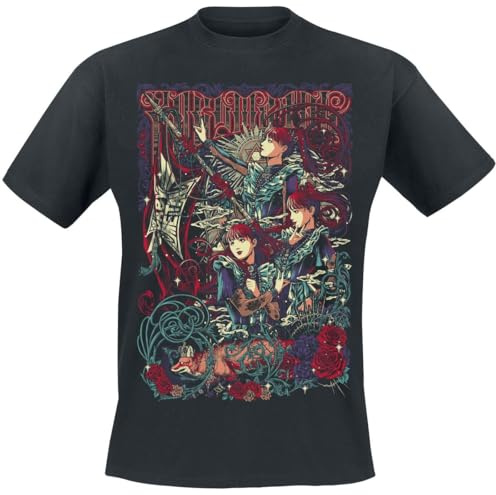 Babymetal Flag Group Herren-T-Shirt, kurzärmlig, Schwarz, Regular / Standard-Fit
