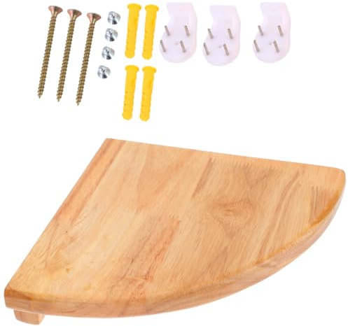 SHINYPASING Holz Eckwandregal 1 Satz für Badezimmer und Kleine Wohnungen