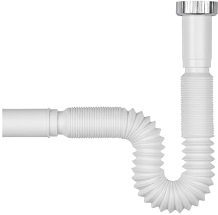 Tubo di Scarico Flessibile per Lavabo e Bidet | Sifone Bagno Estensibile misure 1”1/4 x 32/40 mm | Sifone scarico Universale | Installazione facile | Ghiera in metallo