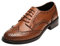 rismart Mujer Brogue Dedo del Pie Puntiagudo Puntas De ala Oxfords Zapatos De Cordones SN02372(Marrón,EU38.5)