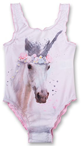 Sanetta 430374 Costume Intero, Rosa (Rosa Antico 3545), 3 Anni Bambina