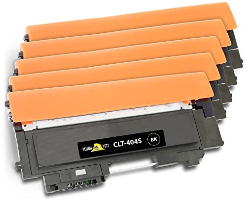 YELLOW YETI CLT P404C / K404S C404S M404S Y404S Tonerkartusche Kompatibel mit Samsung Xpress SL-C430 SL-C430W SL-C480 SL-C480FW SL-C480W SL-C480FN Schwarz Cyan Magenta Gelb, 5 Stück