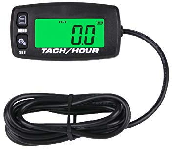 Jayron JR-HM032A Cuentarrevoluciones Digital Autoalimentado/Inductivo/Mantenimiento/Apagado Cronómetro,Reemplazable por Batería,para Generadores de Tractores Cortacésped y Equipos Neumáticos