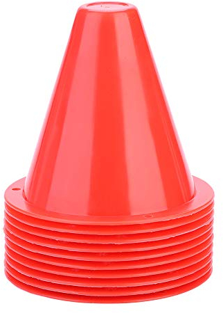 Dwawoo Fußballmarker, Sporttraining Verkehrskegel Outdoor Garten Spiele Fußball Zubehör(Rot)